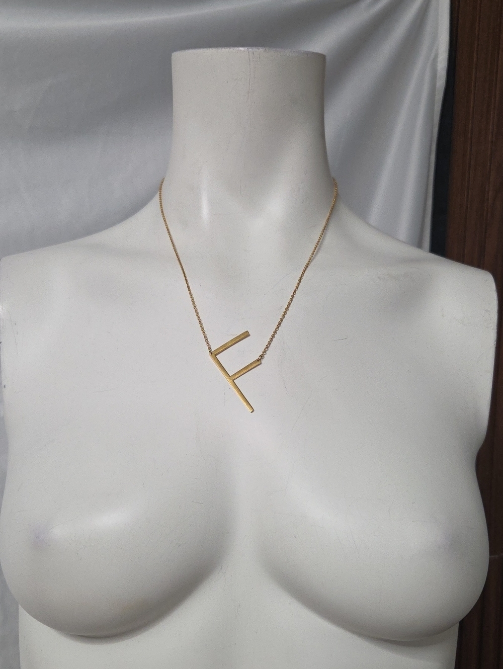 Gold Letter F Pendant Necklace - Women Jewelry [0155]